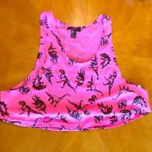 Forever 21 dinosaur crop top